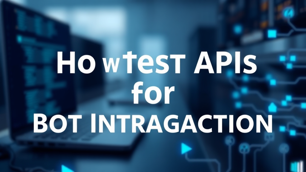 How To Test Apis For Bot Integ