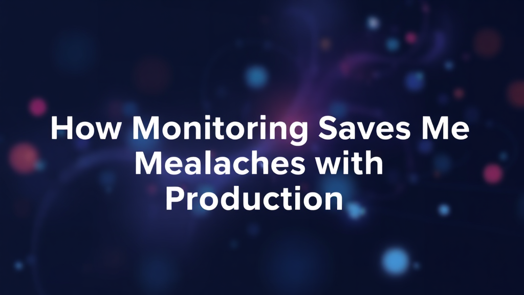 Title How Monitoring Saves Me
